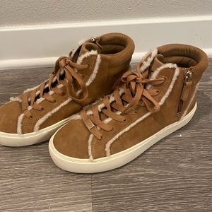 UGG booties with fur lining and fur on the inside